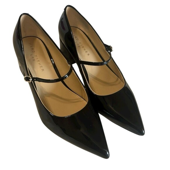 Marc Fisher Black Patent Leather Heels - Picture 4 of 14